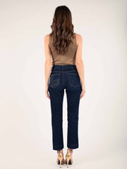 ALEXA Embroidered Pocket Jeans in Raw Denim