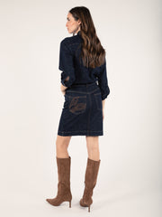 Denim Dress in Raw Indigo