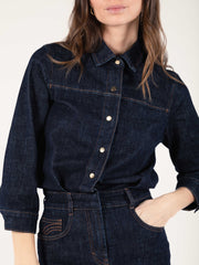 Denim Dress in Raw Indigo