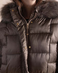 Long Quilted Coat with Hood