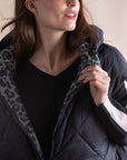 Printed Sleeveless Quilted Jacket