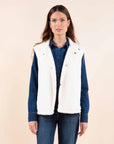 Reversible Sleeveless Jacket in Ecru