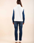 Reversible Sleeveless Jacket in Ecru