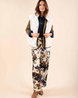 Reversible Sleeveless Jacket in Ecru