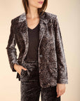 Printed Velvet Blazer