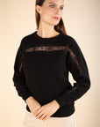 Ribbed Lace Jumper