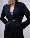 Belted Blazer in Black
