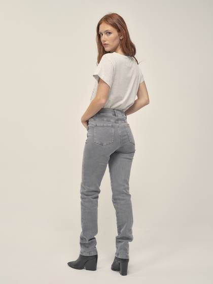 Romy Grey Jeans with zip detail
