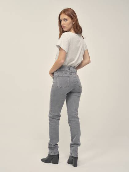Romy Grey Jeans with zip detail Size 8