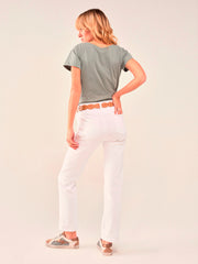 ROMY jeans with patch pockets in white