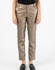 Faux Leather Trousers in Brass Size 6, 8