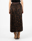 Pleated Printed Skirt Size Size T4