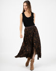 Pleated Printed Skirt Size Size T4