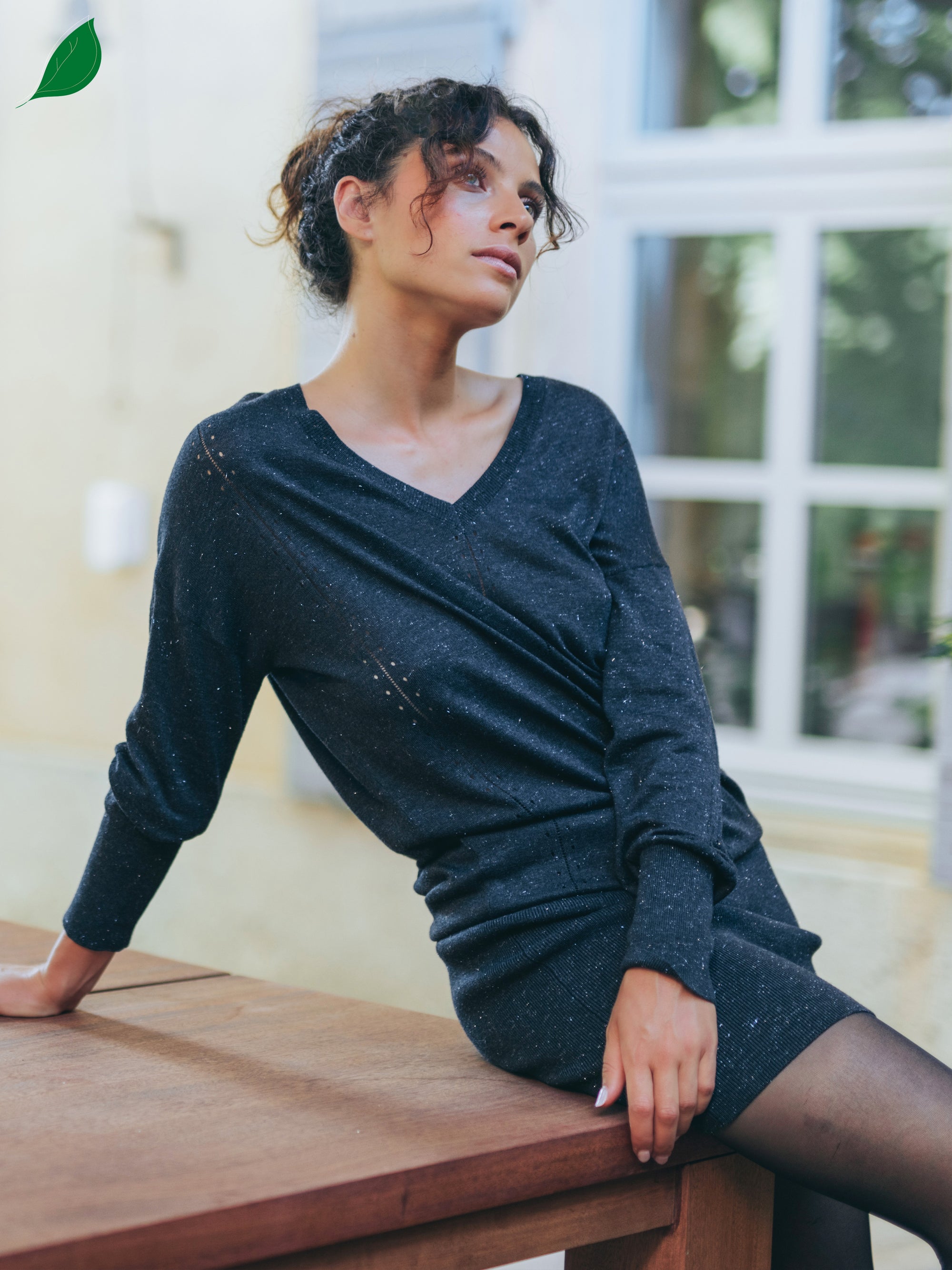Jumper Dress in Dark Slate Size 10