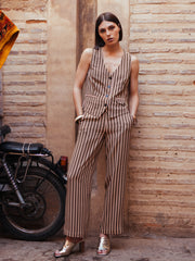 Striped Wide Leg Trousers