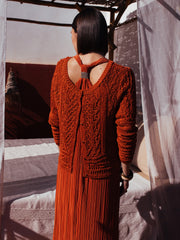 Crochet Cardigan in Terracotta