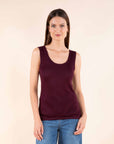 Iridescent Top in Burgundy