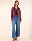 Iridescent Top in Burgundy