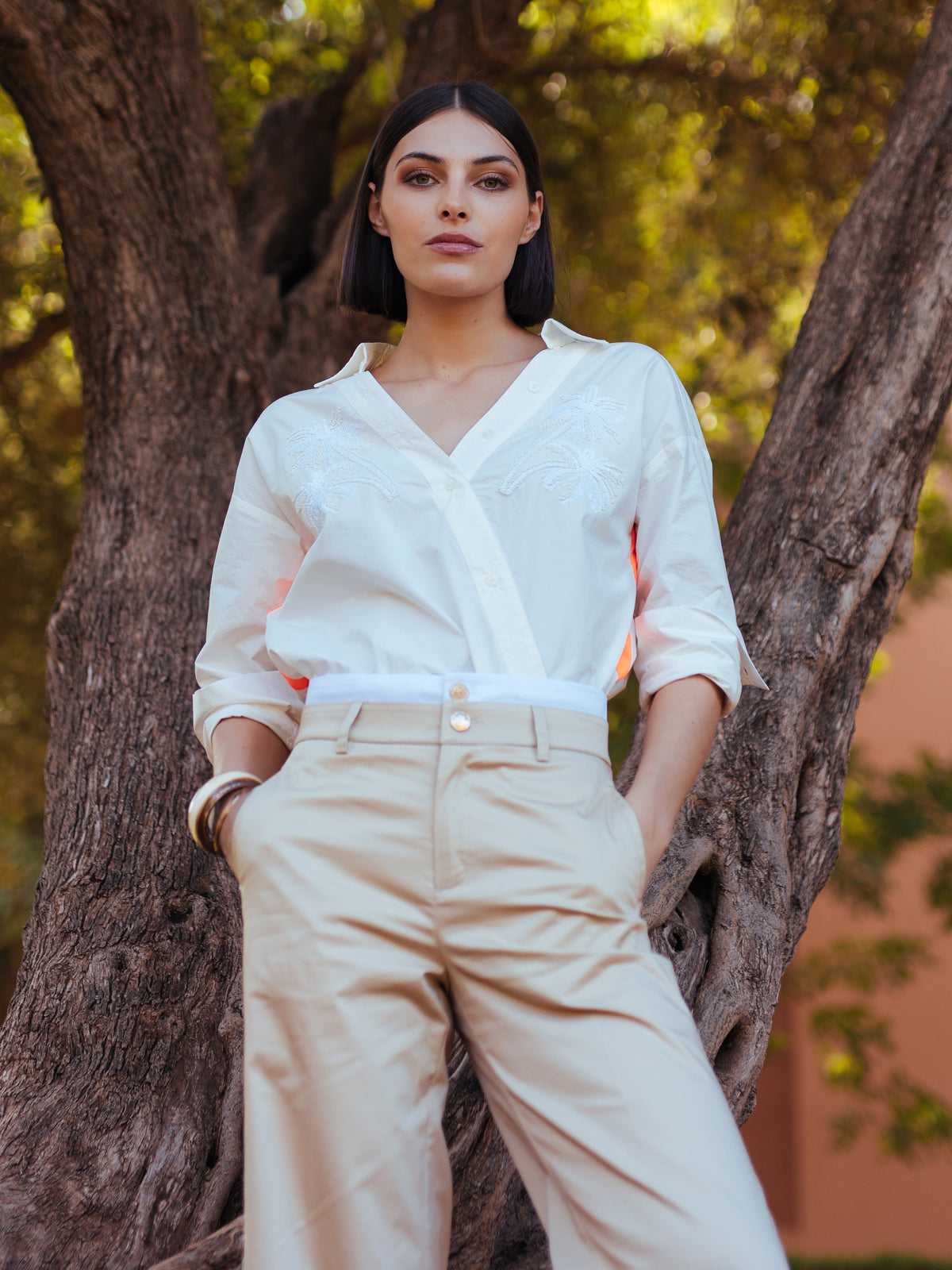 Crossed Shirt in White