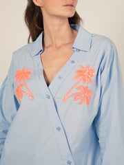 Crossed Shirt in Sky Blue