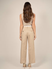 Pleated Trousers in Beige