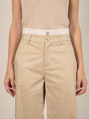 Pleated Trousers in Beige