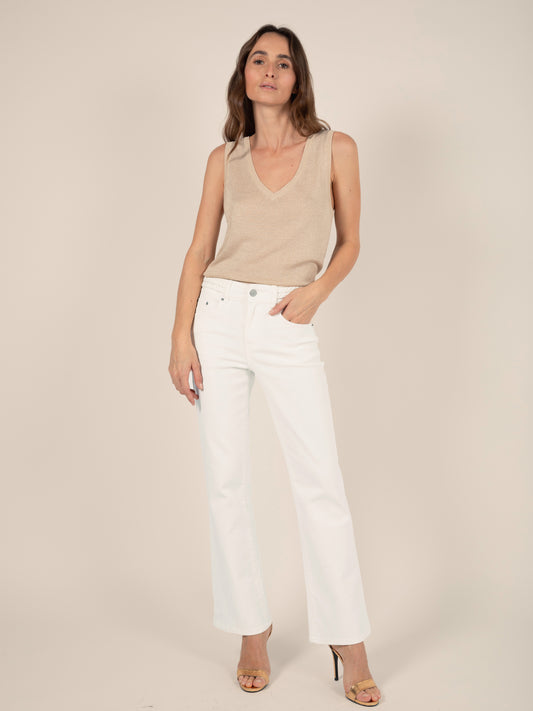 JANE Flared Jeans in Ecru