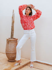 JANE Flared Jeans in Ecru