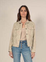 Short Macrame Jacket in Beige