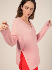 V Neck Jumper in Sorbet