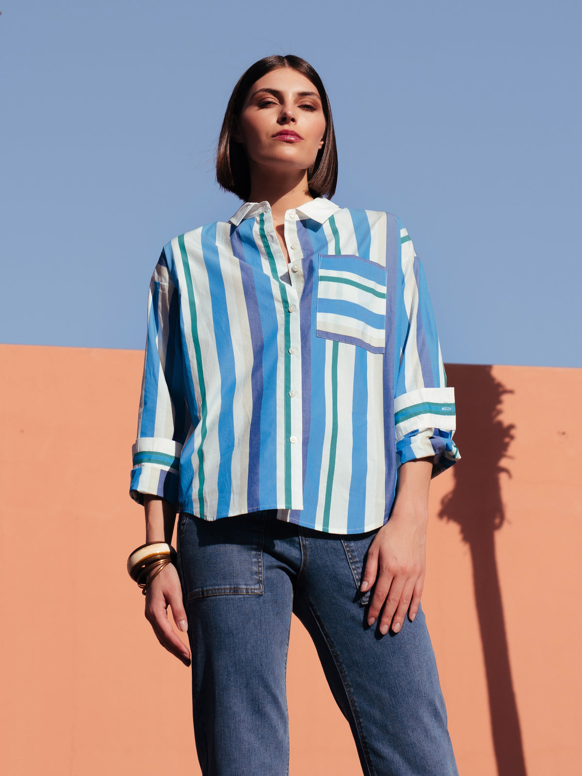 Striped Shirt in Azure