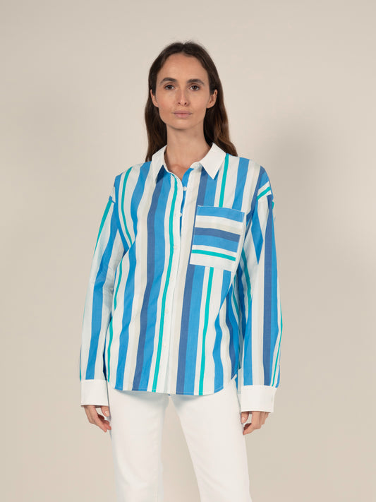 Striped Shirt in Azure