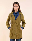 Water-Repellent Parka in Olive Green
