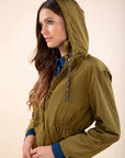 Water-Repellent Parka in Olive Green