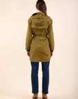 Water-Repellent Parka in Olive Green
