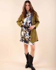 Water-Repellent Parka in Olive Green