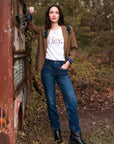 ROMY Straight Jeans in Blue Denim