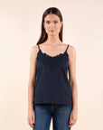Strappy Top with Lace Detail in Sapphire