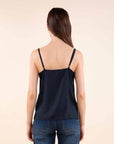 Strappy Top with Lace Detail in Sapphire