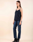 Strappy Top with Lace Detail in Sapphire