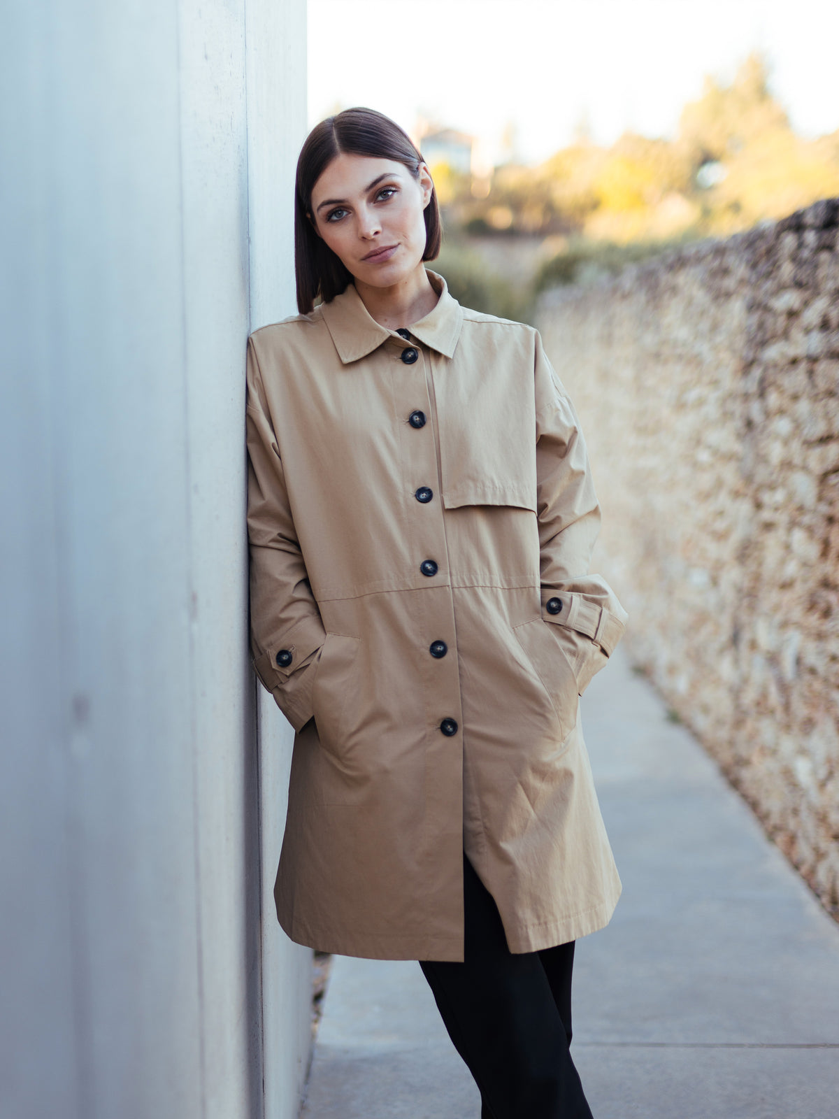 Water Repellent Trench Coat