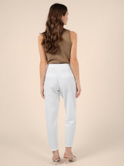 Pleated Trousers in Ivory