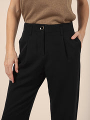 Pleated Trousers in Black