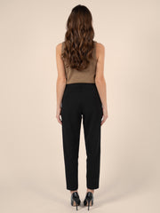 Pleated Trousers in Black