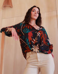 Printed Twisted Blouse