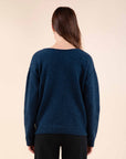 Reversible Sequin Jumper in Petrol Blue
