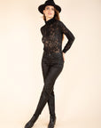 KATE Coated Trousers in Black