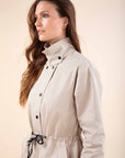 Short Trench Coat in Sand