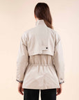 Short Trench Coat in Sand