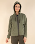 Casual Jooded jacket in Khaki